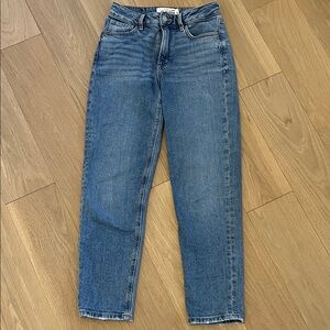 Dynamite Women's Straight Leg Blue Mom Jeans
